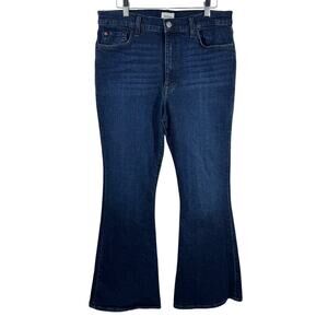 Hudson Heidi High Rise btw Jeans Women 32 Blue Dark Wash Flare Western Plus Size